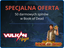 Vulkan Vegas bonus bez depozytu 50 free spins